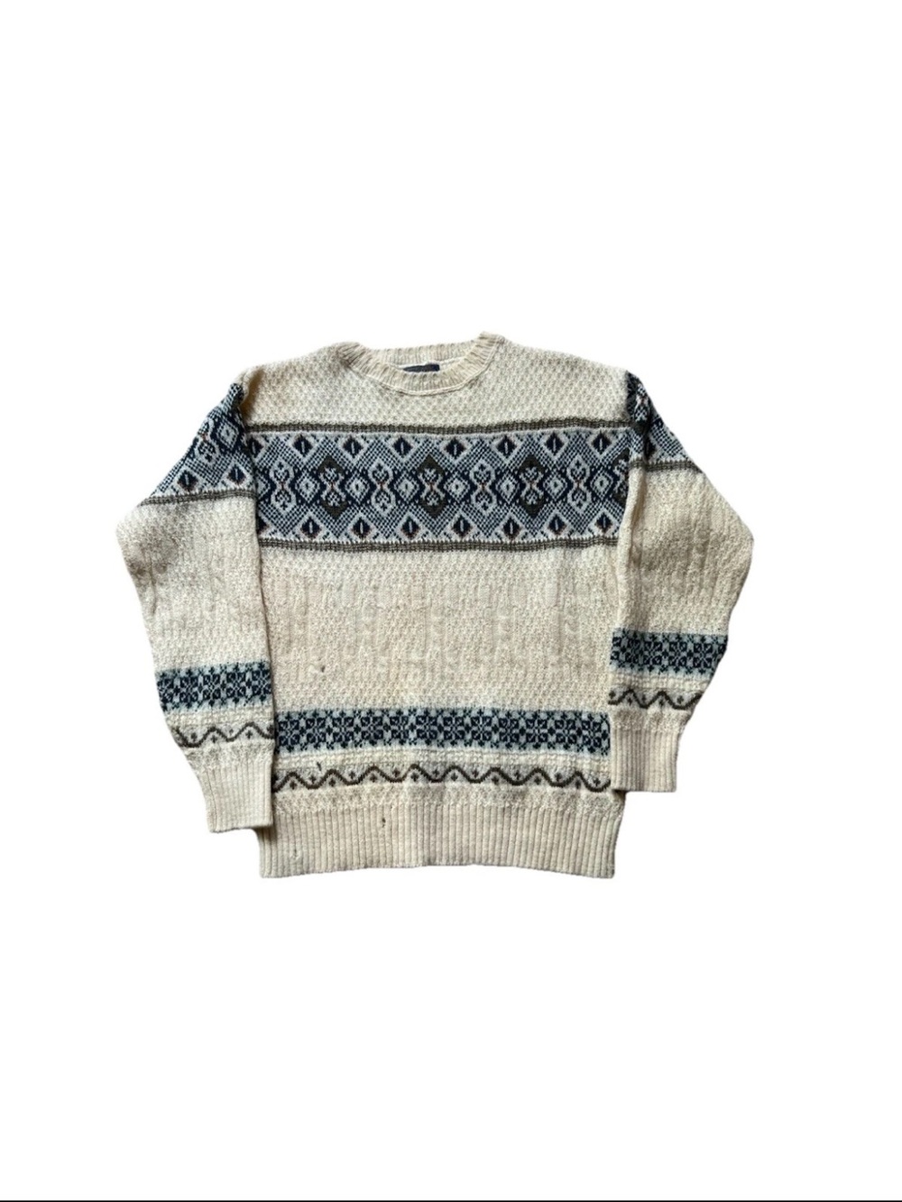 VTG Pendleton Men's Pattern 100% Virgin Wool Pullover Sweater Size Large
